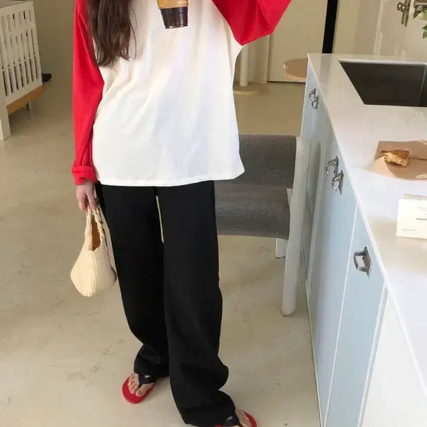 [BUNJANG] JOID VIVIE Raglan T-Shirt Red / 조이드비비에 래글런 티셔츠 레드 팝니다.