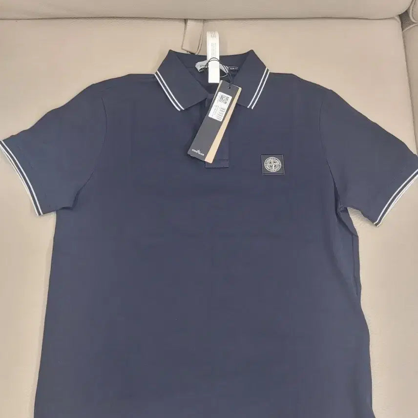 [BUNJANG] Stone Island Navy Polo Shirt Size M / (정품)스톤아일랜드 네이비 카라티 M 새상품
