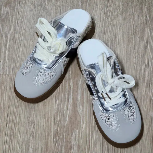 [BUNJANG] Women's Sneakers Mules - Sparkle Detail (Size 235) / [새상품] 여성운동화뮬 235(스팽글)