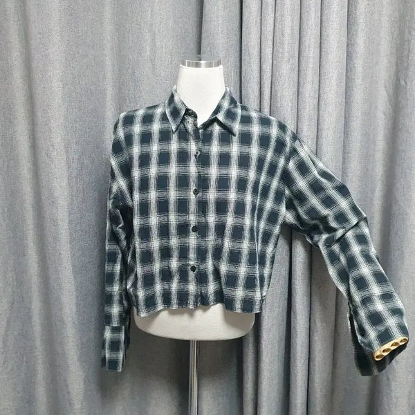 [BUNJANG] Western Checkered Long-Sleeve Shirt / 웨스턴 체크 남방