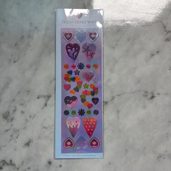 [BUNJANG] Jjes Studio Ocean Heart Wave Sticker / [ 새상품 ] 지제스튜디오 오션 하트 웨이브 스티커