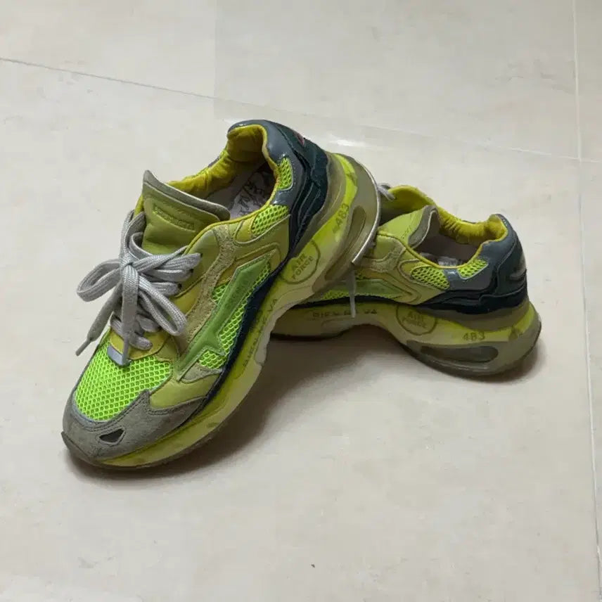 [BUNJANG] Premiata Neon Yellow Mesh Sneakers / 프리미아타 스니커즈