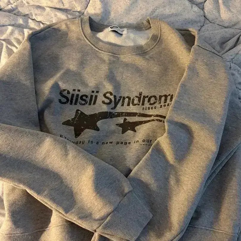 [BUNJANG] Page Cici Grey Sweatshirt / 페이지시시 맨투맨