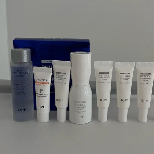 [BUNJANG] IOPE Retinol Super Bounce Serum Set with Sun Cream and Conditioning Essence / 아이오페 레티놀 슈퍼바운스세럼80+에센스.선크림