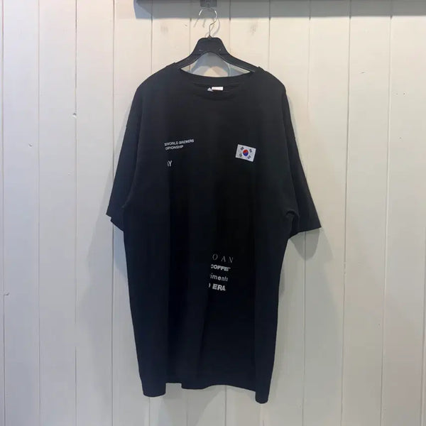 [BUNJANG] Plus Size Half Sleeve T-Shirt Black 3XL / (빅사이즈) 반팔티