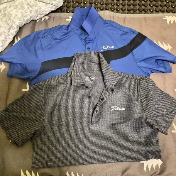 [BUNJANG] Titleist Golf Short Sleeve Polo T-Shirt - Blue, Size M / 타이틀리스트 골프 반팔 폴로티셔츠 블루m