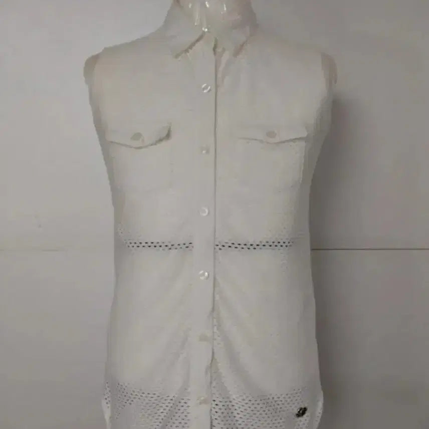 [BUNJANG] W Ideangel Sleeveless Mesh Vest White Size 66 / 66)와이드앵글 민소매 메쉬 조끼베스트