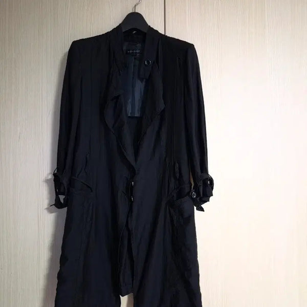 [BUNJANG] Nice Clab Women's Black Outerwear Jacket Size 55 / (나이스클랍) 여자 블랙 봄가을 아우터 55사이즈