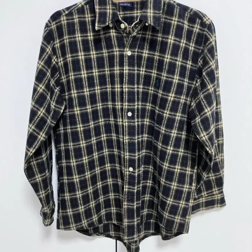 [BUNJANG] Polo Ralph Lauren 90s USA Cotton Check Shirt / 90s usa 폴로 랄프로렌 코튼 체크 셔츠 미제 빈티지 블랙와치 타탄