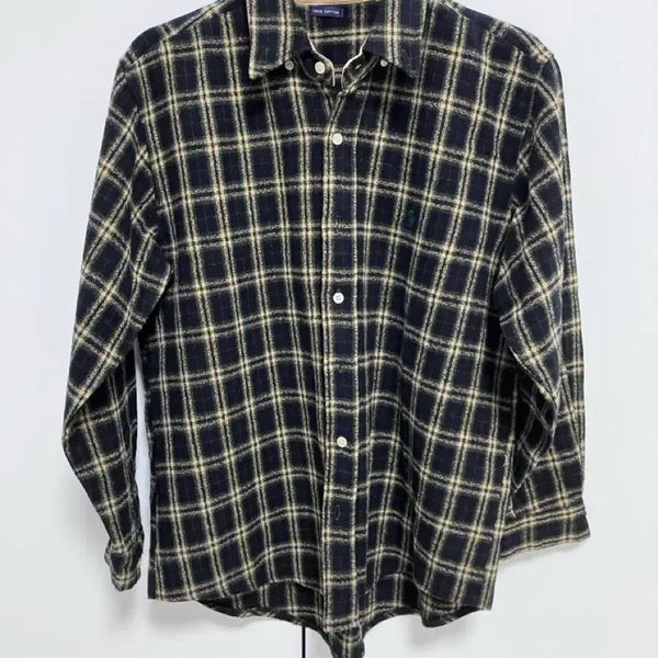 [BUNJANG] Polo Ralph Lauren 90s USA Cotton Check Shirt / 90s usa 폴로 랄프로렌 코튼 체크 셔츠 미제 빈티지 블랙와치 타탄