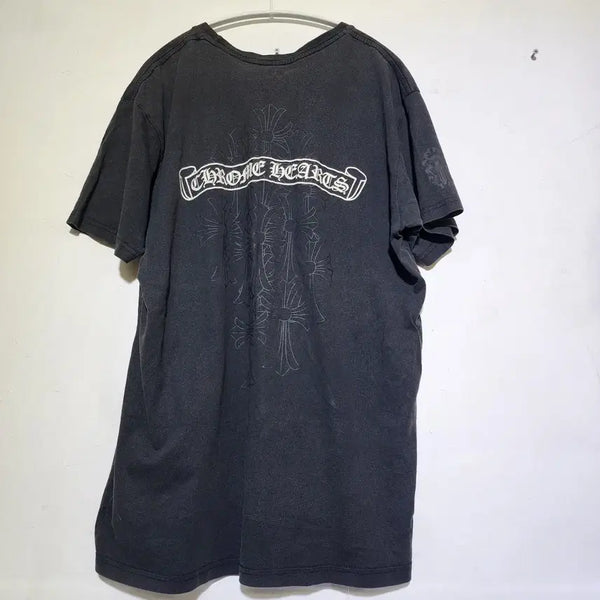 [BUNJANG] Chrome Hearts Black Cross T-Shirt / 빈티지존 크롬하츠 블랙 크로스 반팔티 105