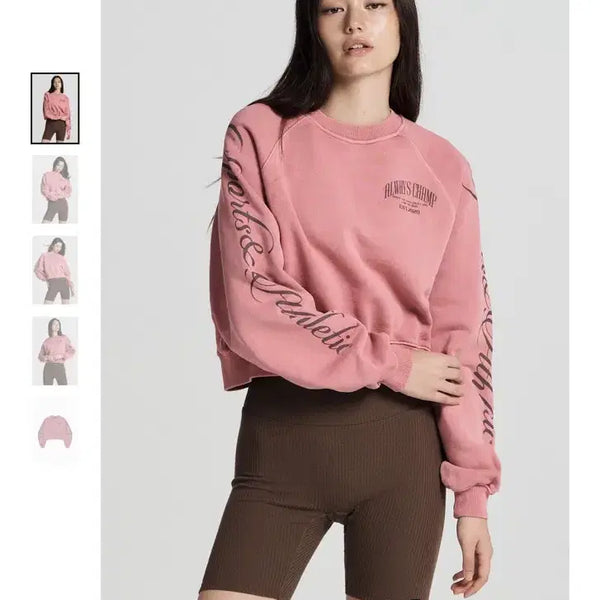 [BUNJANG] HDEX Pink Crop Sweatshirt Hoodie Jacket (Size L) / L 55 66 텍달린 새상품 HDEX 에이치덱스 핑크 크롭 맨투맨 후드티 티셔츠 후드 자켓