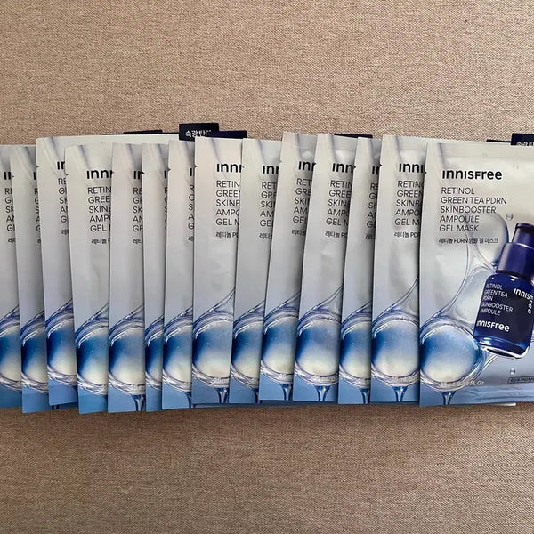 [BUNJANG] Innisfree Retinol Green Tea PDRN Ampoule Gel Mask Pack (15 Sheets) / 이니스프리 레티놀 그린티 PDRN 앰플 겔 마스크팩 15매 반택 무배