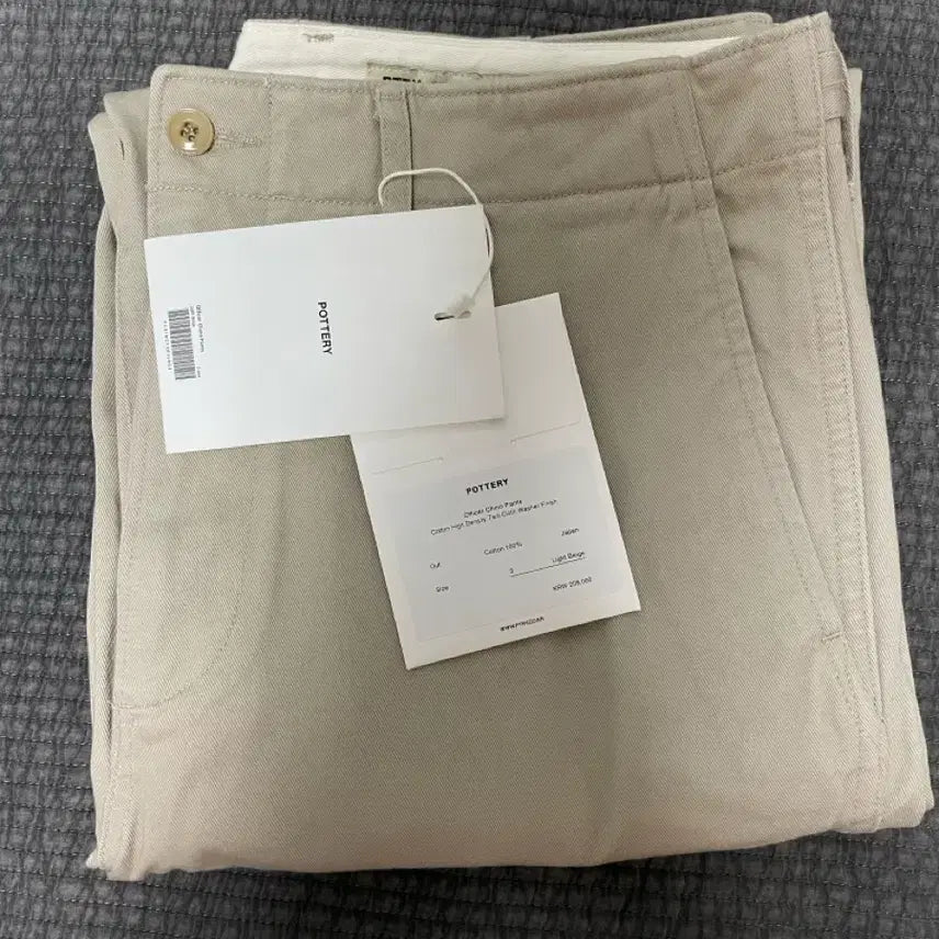 [BUNJANG] BROWN'S BEACH JACKET Officer Chino Pants Light Beige / [3, 택달린 새상품] 23시즌 포터리 오피서 치노 팬츠 라이트베이지