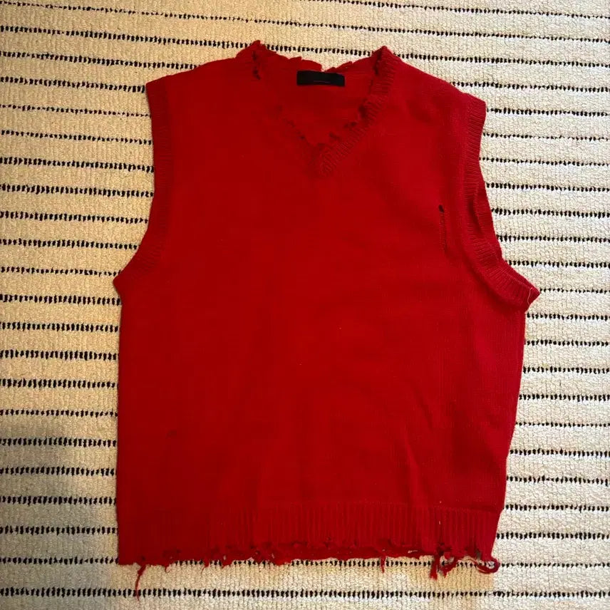 [BUNJANG] Anytime Roar Damage Knit Vest / [!옷정리특가!]애니타임로릭 데미지 니트 조끼