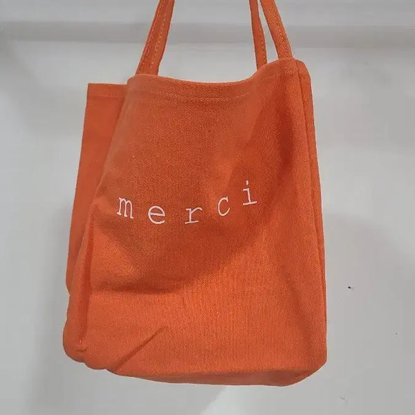 [BUNJANG] Merci Orange & Yellow Tote Bag / 메르시 Merci 오렌지&노랑색 토트백