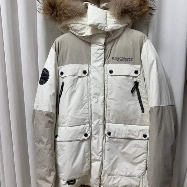 [BUNJANG] Discovery Down Padded Jacket Ivory 95 / (세탁완료) 디스커버리 다운 패딩 아이보리 95
