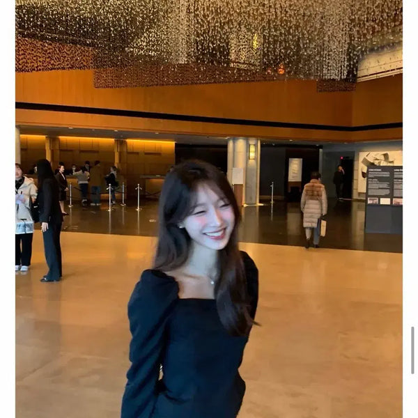 [BUNJANG] Jenny Oven Clean Square Blouse Black S / 제니오 클린 스퀘어 블라우스 블랙 s