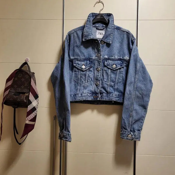 [BUNJANG] Zara Cropped Denim Jacket (XS) / 자라 크롭 데님 청자켓(XS)