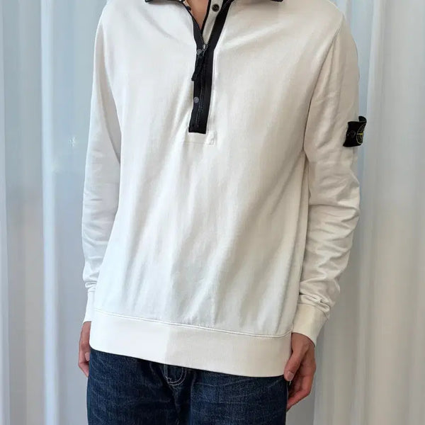 [BUNJANG] Stone Island Half Zip Pullover Sweatshirt L / [L]스톤아일랜드 하프집업 풀오버 스웻셔츠