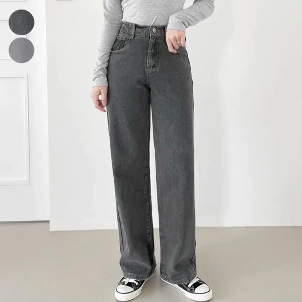 [BUNJANG] Women's Wide Leg Denim Pants / 여성용 와이드 데님 팬츠 판매합니다.