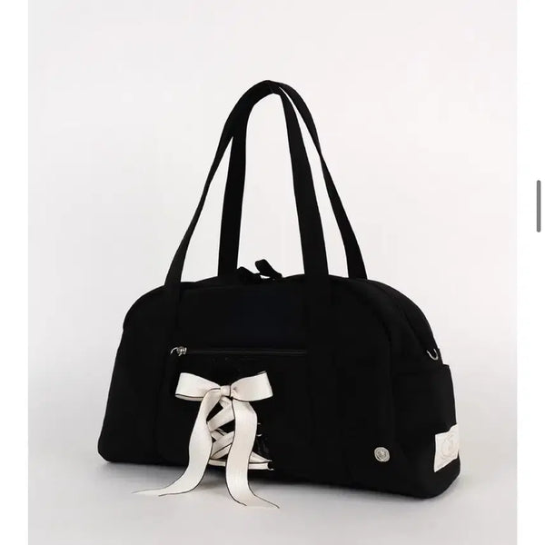 [BUNJANG] Obuni Daily Ribbon Gym Bag (Black) / 오부니 데일리 리본 짐 백(블랙)