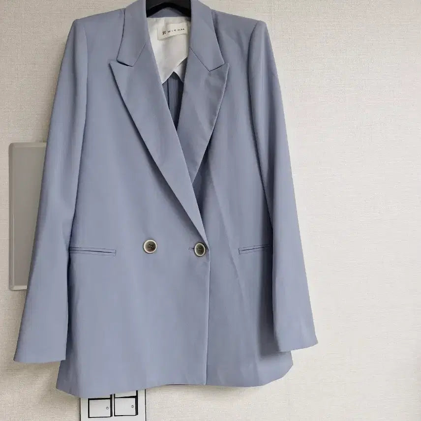 [BUNJANG] It Michaa Double Button Blue Jacket / 잇미샤 it MICHAA 더블 버튼 블루 자켓