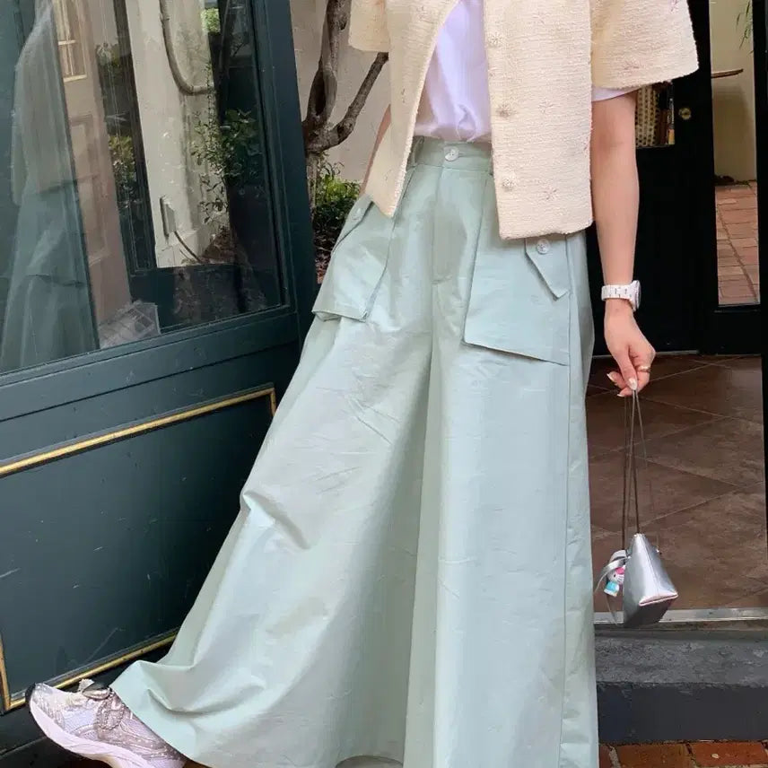 [BUNJANG] Bysini Cargo Slacks Mint / 바이씨니 카고슬랙스 민트:)