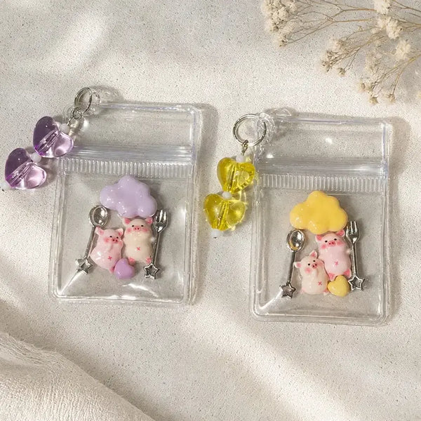 [BUNJANG] Pig Zipper Pack Keyring / 행운거북이보다 귀여운 돼지 지퍼팩 키링