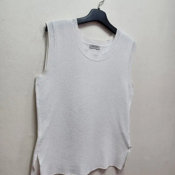 [BUNJANG] System Sleeveless Knit Top / 시스템 민소매 니트