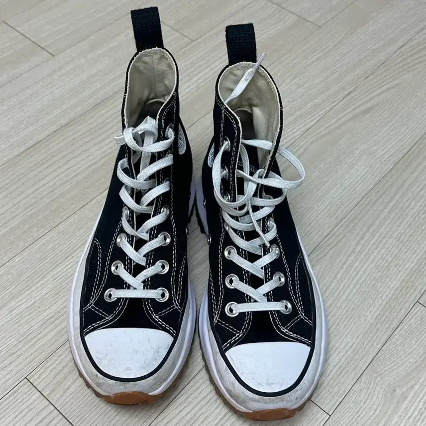 [BUNJANG] Converse Run Star Hike Black High Top Sneakers / 컨버스 런스타 하이크 블랙 하이 225