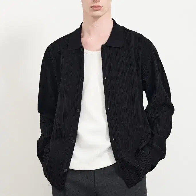 [BUNJANG] Time Homme Pleats Cardigan / [105] 타임옴므 플리츠 가디건
