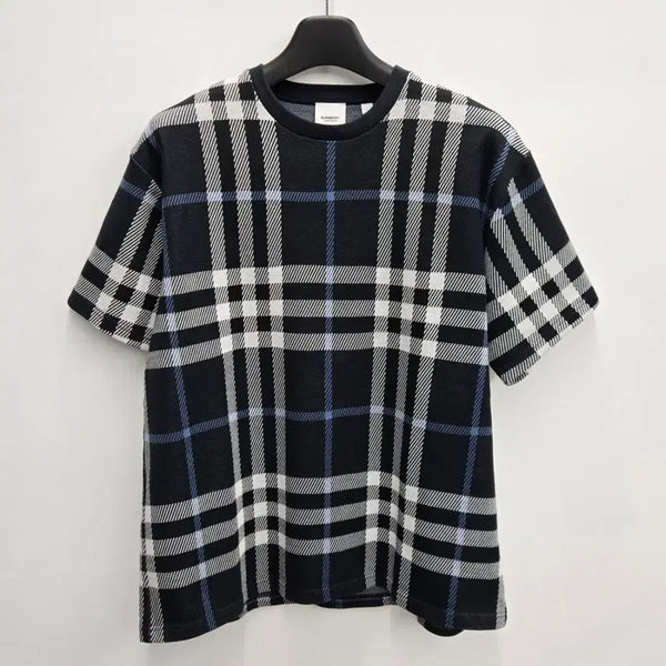 [BUNJANG] Burberry Check Cotton Short Sleeve T-Shirt L / [ 정품 ] 버버리 체크 코튼 반팔 L