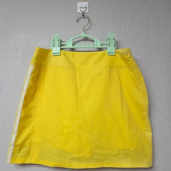 [BUNJANG] Adidas Yellow Side Stripe Midi Skirt / 아디다스옐로우 옆줄 치마 스커트