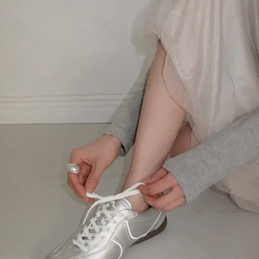 [BUNJANG] NUUS Silver Sneakers / 누스 NUUS 실버 스니커즈 실버 운동화