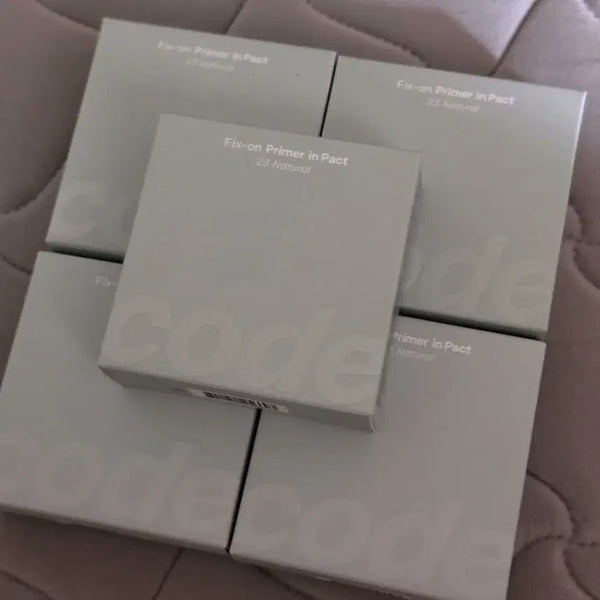 [BUNJANG] Code Glokolor Fix On Primer In Pact 23 Natural (Bundle Set) / (5개 일괄) 코드글로컬러 픽스온 프라이머 인 팩트 23호