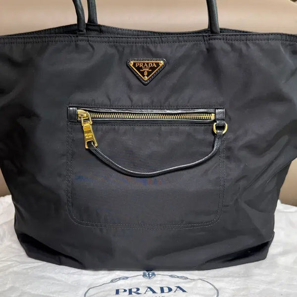 [BUNJANG] Prada Tessuto Nylon Shopper Shoulder Bag Black / 프라다 테수토 나일론 쇼퍼 숄더백 블랙
