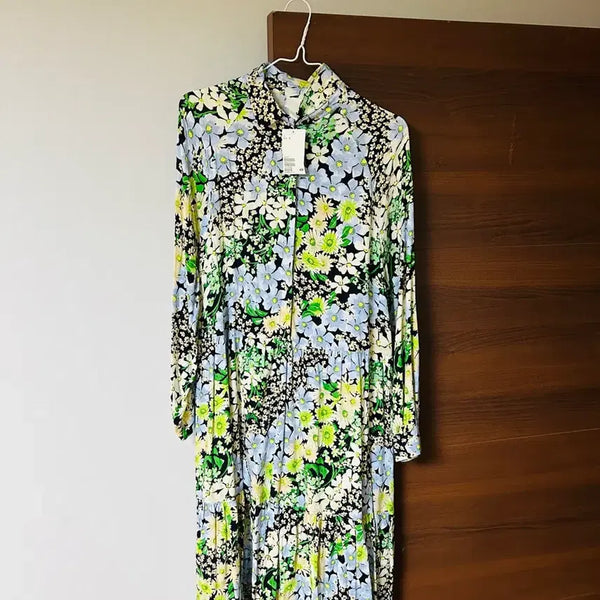 [BUNJANG] H&M Flower Pattern Long Dress / h&m 플라워 패턴 롱 원피스