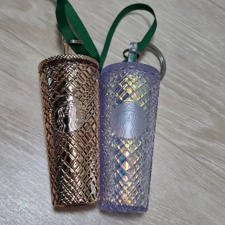 [BUNJANG] Starbucks Holiday Tumbler Keyring Rose Gold Hologram Ornament Set / 스타벅스 홀리데이 텀블러 키링 로즈골드 홀로그램 오너먼트 세트