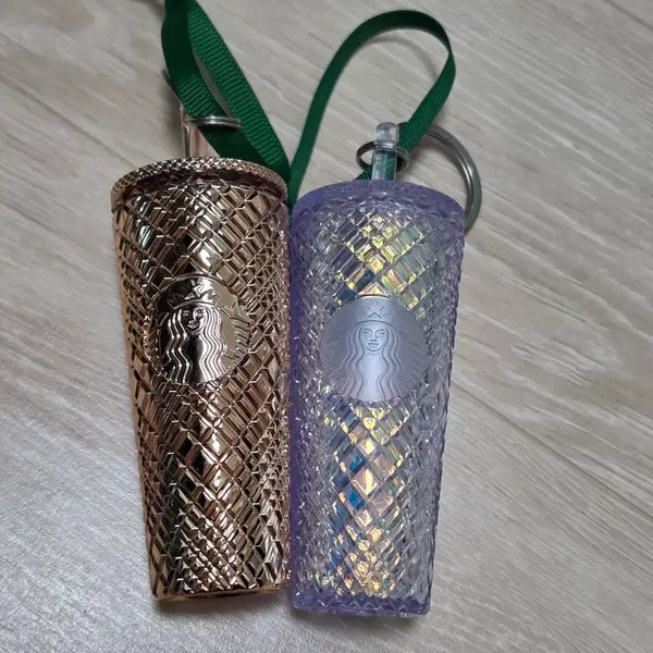 [BUNJANG] Starbucks Holiday Tumbler Keyring Rose Gold Hologram Ornament Set / 스타벅스 홀리데이 텀블러 키링 로즈골드 홀로그램 오너먼트 세트