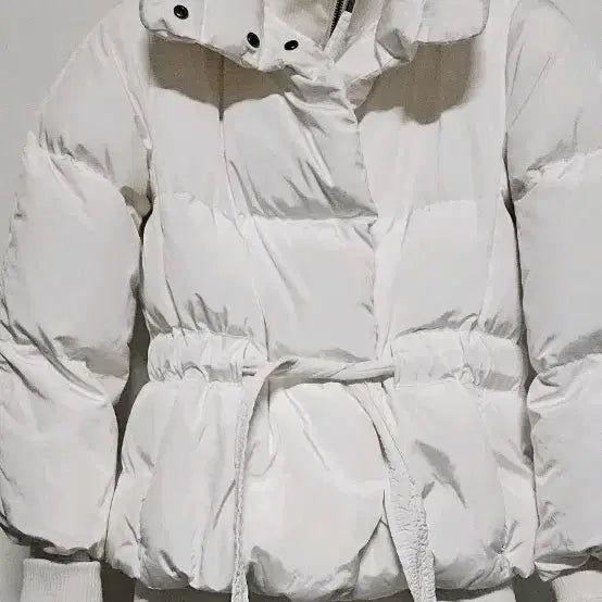 [BUNJANG] Giorgio Armani White Padded Belt Style Jacket / 아르마니 정품 화이트 패딩 벨트 스타일