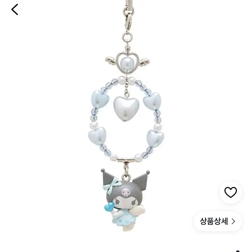 [BUNJANG] Sanrio Kuromi Dreaming Angel Yumemiru Strap Keychain / 산리오 쿠로미 꿈꾸는 엔젤 유메미루 스트랩 키링