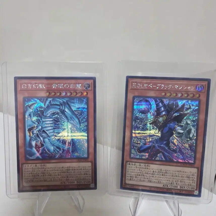 [BUNJANG] Yu-Gi-Oh! Blue-Eyes White Dragon & Dark Magician Japanese Secret Rare Cards / 유희왕 푸른눈의백룡&블랙매지션 일판