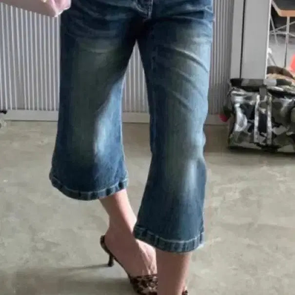 [BUNJANG] Vintage Bootcut Denim 7/10 Length Pants / 시착)빈티지 부츠컷 데님 7부