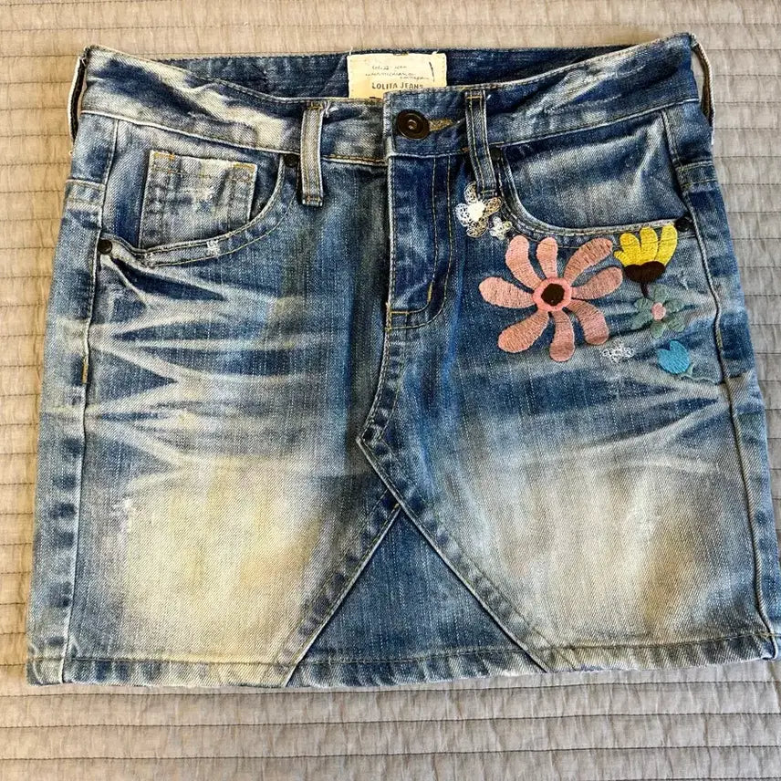 [BUNJANG] Lolita Jeans Mini Denim Skirt / 로리타 진스 청스커트