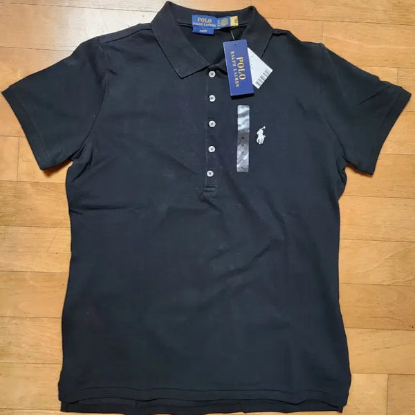 [BUNJANG] Polo Ralph Lauren Women's Slim Fit Polo Shirt XL Black / [새상품] 폴로 랄프로렌 여성 슬림핏 카라티 XL 블랙