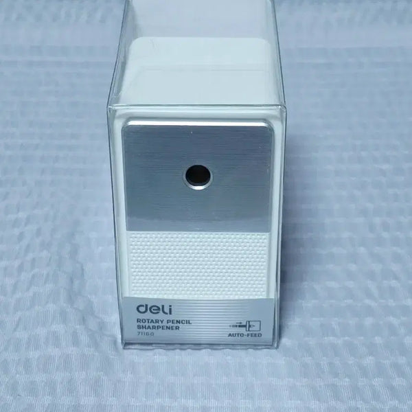 [BUNJANG] Deli 5-Stage Sharpness Adjustable Pencil Sharpener White Limited Edition / 델리 5단 심조절 연필깎이 화이트 한정판