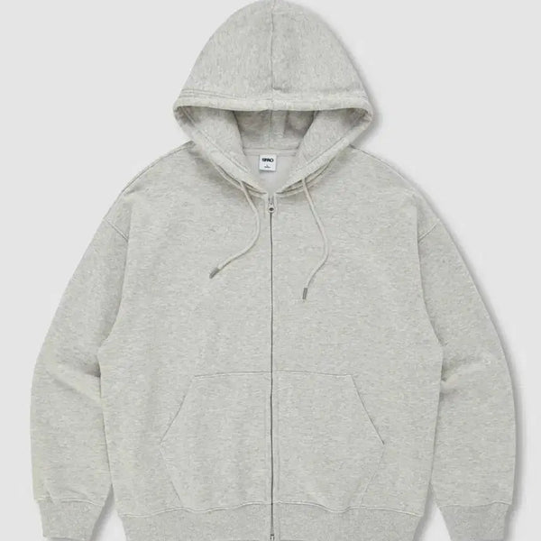 [BUNJANG] SPAO Two-Way Hoodie Zip-up Melange Grey / 스파오 투웨이 후드집업 멜란지그레이