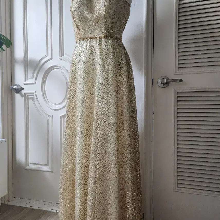 [BUNJANG] Gold Sequin Performance Dress Party Dress Awards Ceremony Dress / 연주복 2부드레스 파티복 시상식드레스