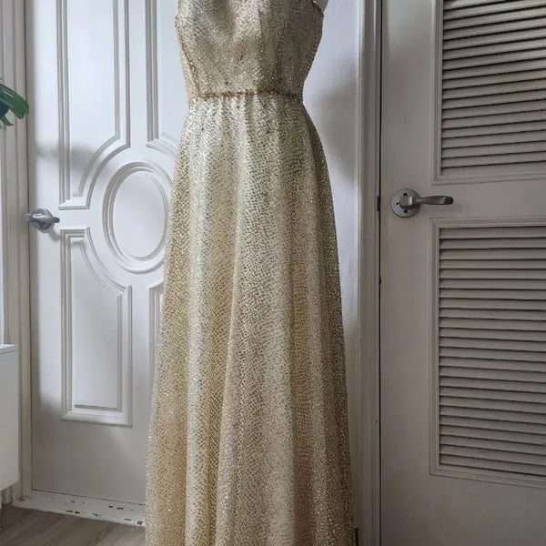 [BUNJANG] Gold Sequin Performance Dress Party Dress Awards Ceremony Dress / 연주복 2부드레스 파티복 시상식드레스